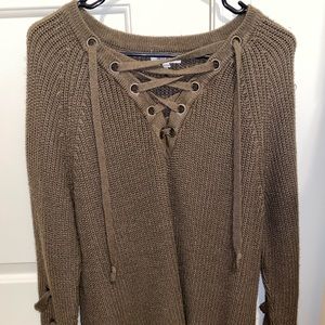 Army Green Oversized Sweater